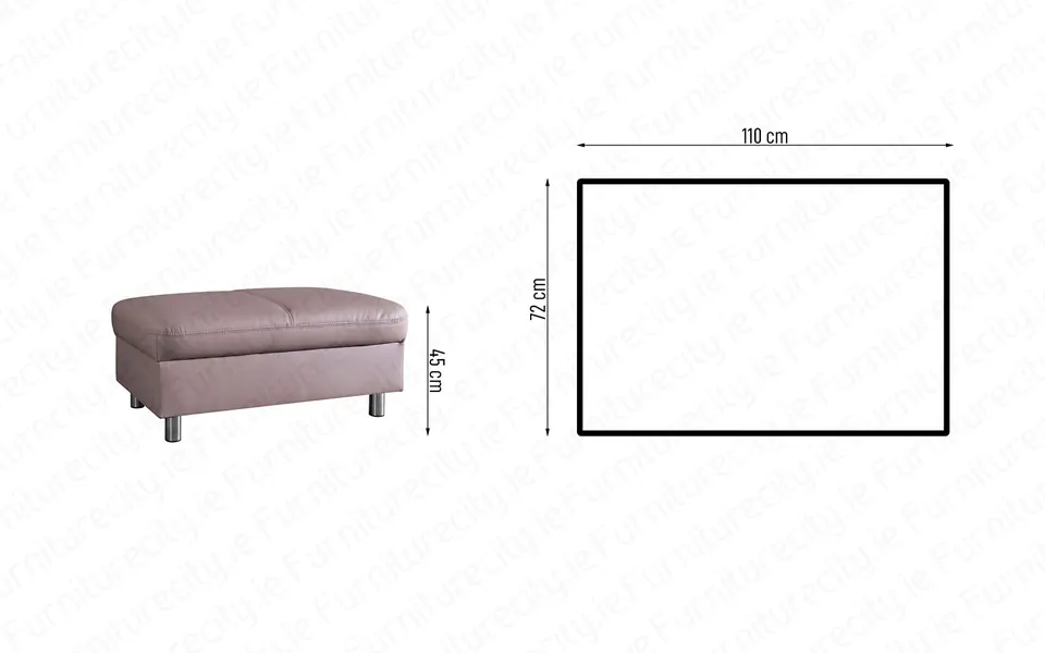 AMICO Pouf dimensions drawing
